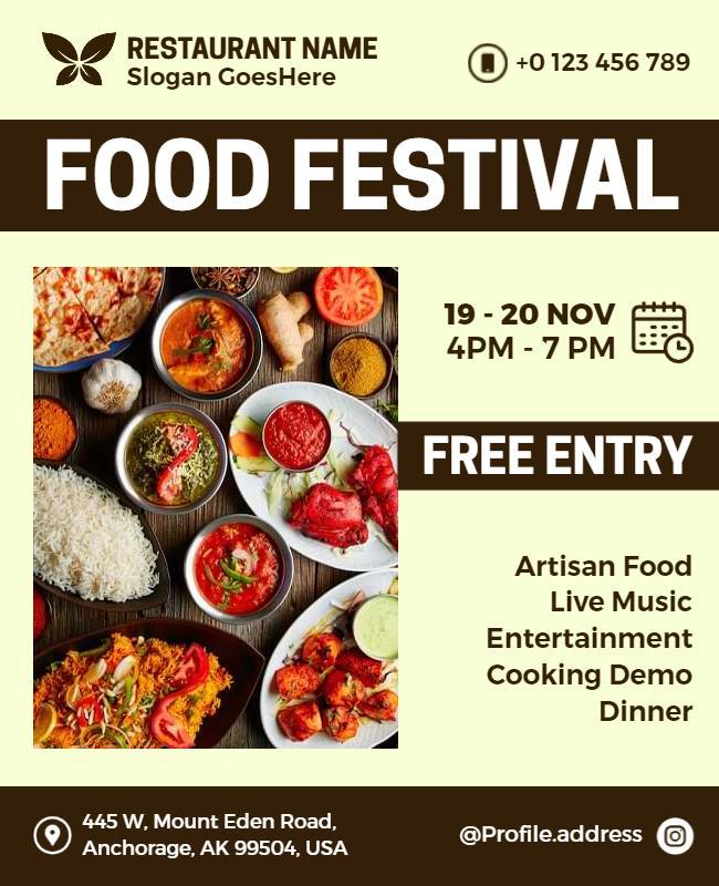 Culinary Food Festival Extravaganza Flyer Template