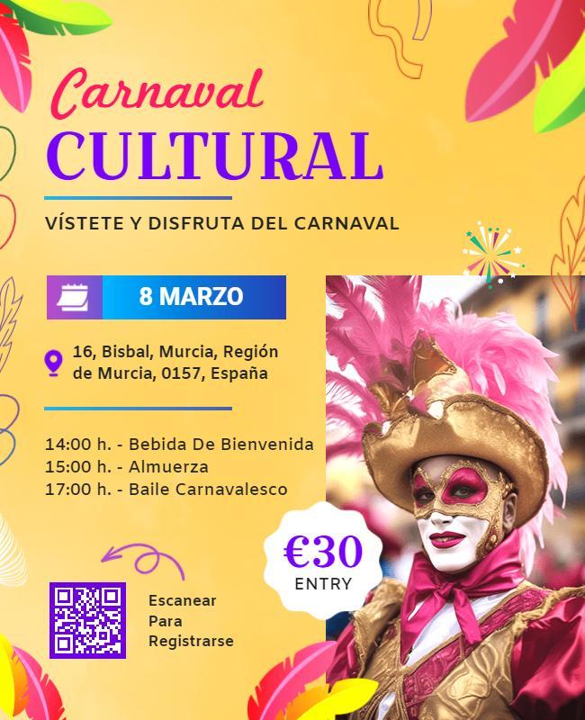 Cultural Carnival Event Invitation Flyer Template