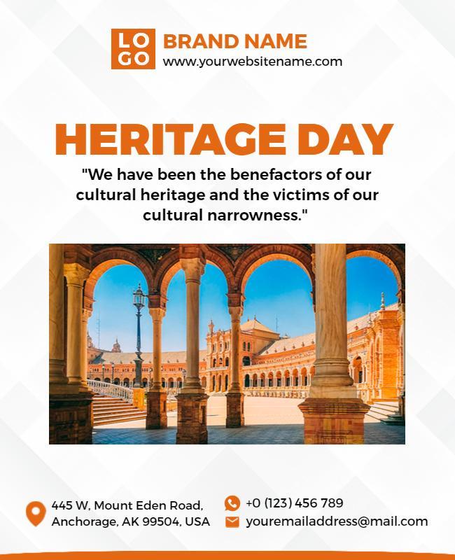 Cultural Heritage Day Celebration Flyer Template