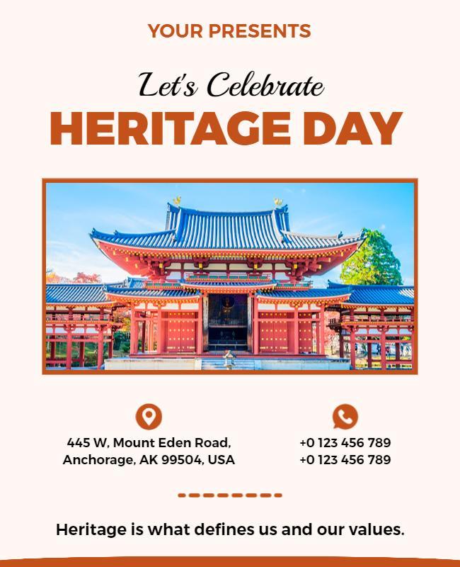 Cultural Heritage Day Celebration Flyer Template