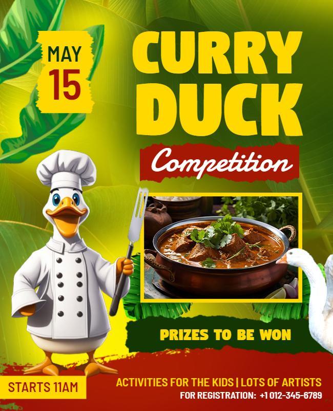 Curry Duck Cooking Competition Flyer Template