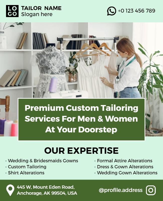 Custom Tailoring Service Promotion Flyer Template