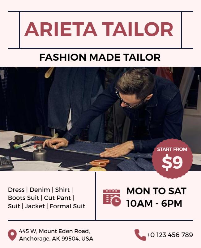 Custom Tailoring Services Promotional Flyer Template