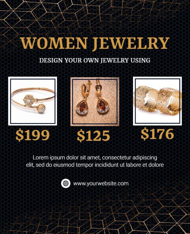 Custom Women Jewelry Promotion Flyer Template