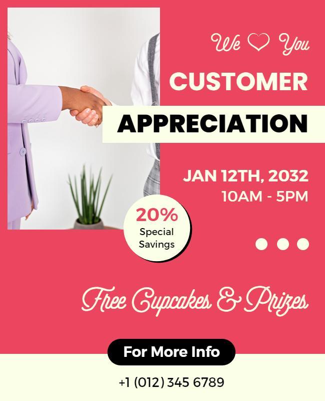 Customer Appreciation Event Celebration Flyer Template