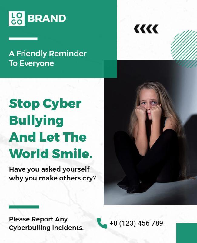 Cyberbullying Awareness and Prevention Flyer Template