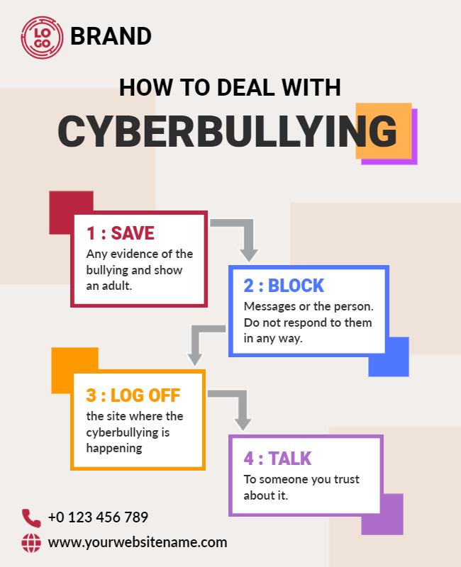 Cyberbullying Awareness and Prevention Flyer Template