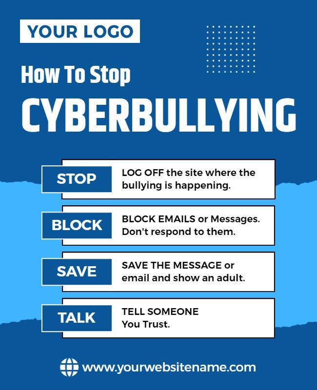 Cyberbullying Prevention Strategies Flyer Template