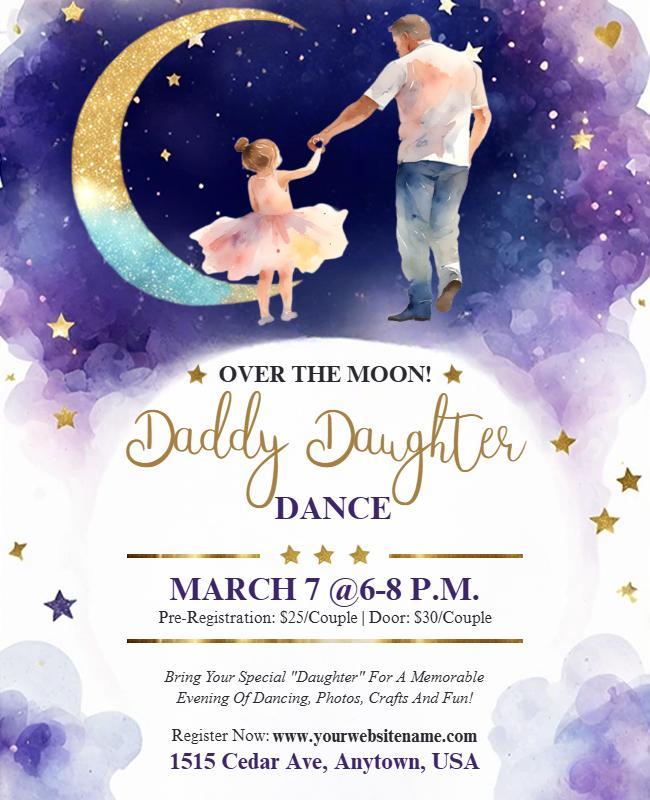 Daddy Daughter Dance Event Flyer Template