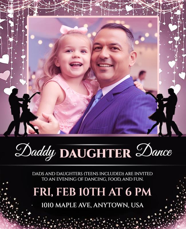 Daddy Daughter Dance Event Flyer Template