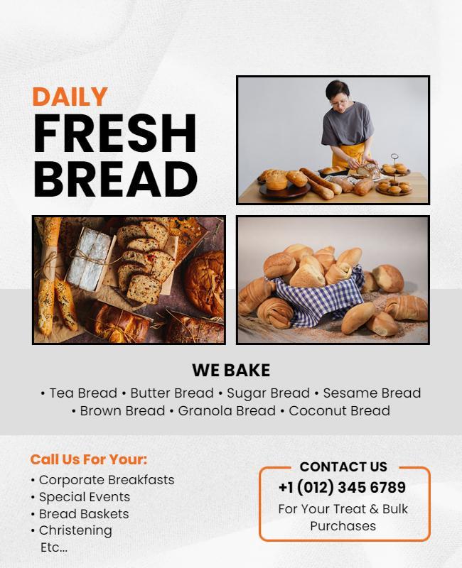 Daily Fresh Bread Promotion Flyer Template