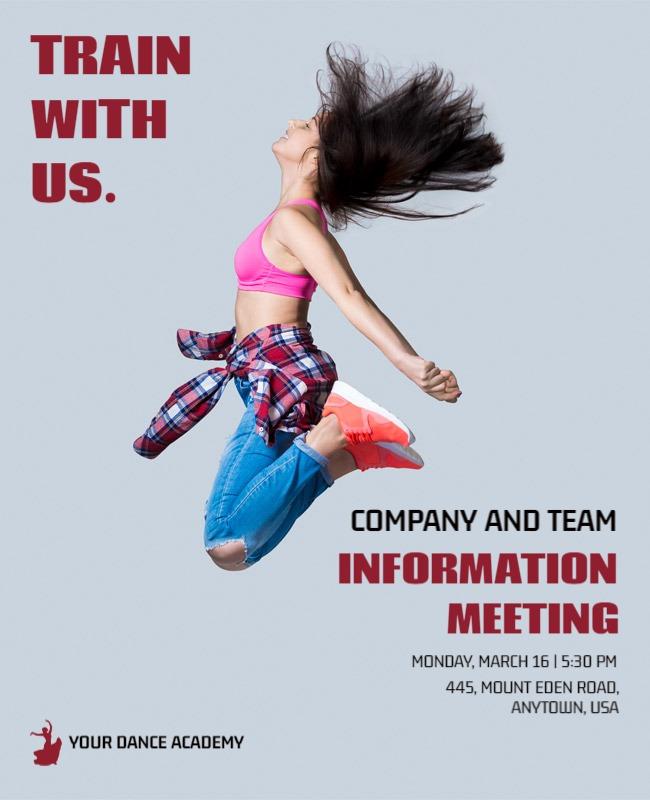 Dance Academy Information Meeting Flyer Template