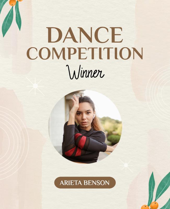 Dance Competition Winner Announcement Flyer Template