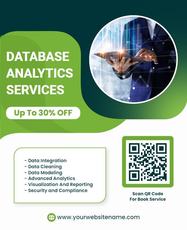 Database Analytics Services Promotional Flyer Template