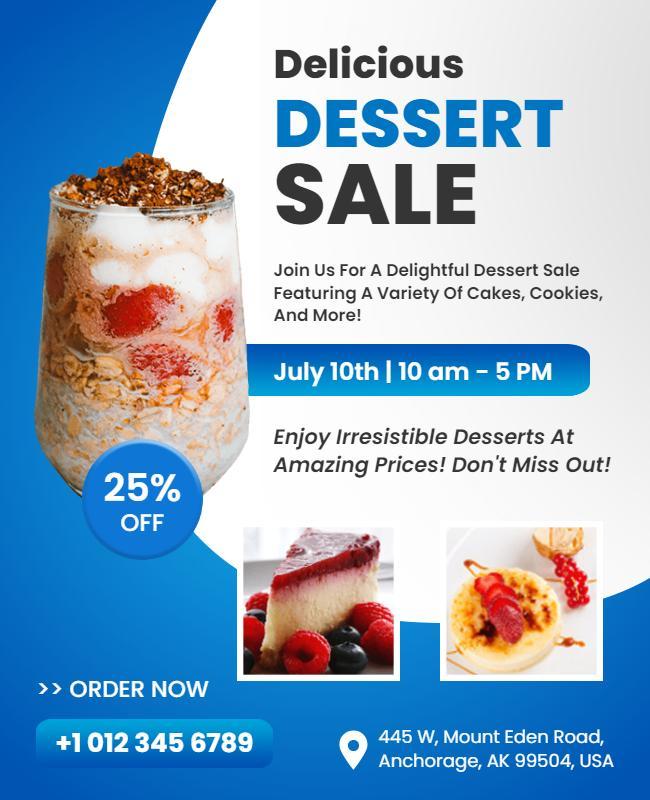 Delicious Dessert Sale Event Flyer Template