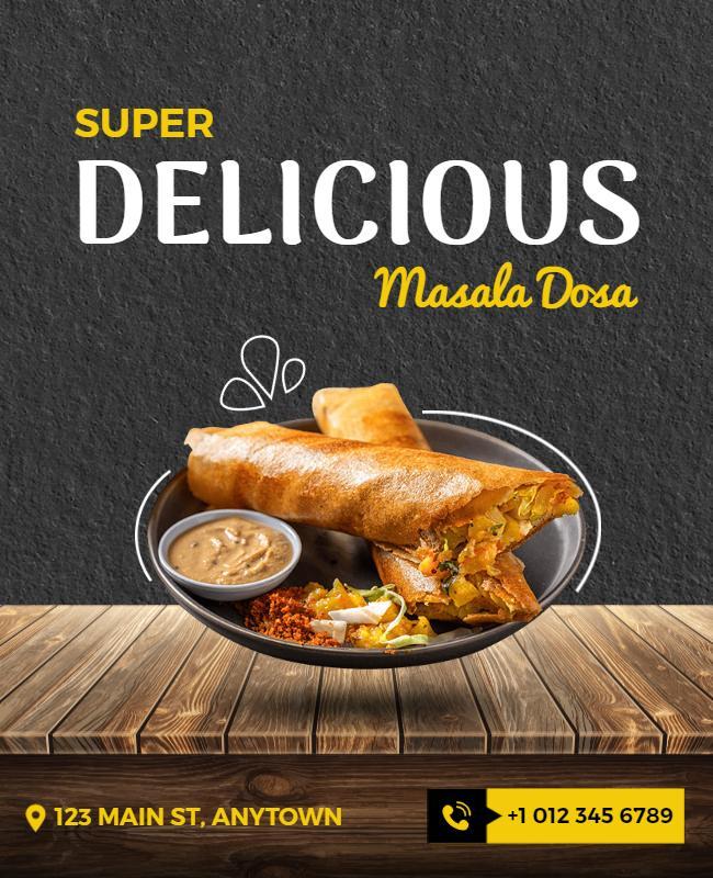 Delicious Masala Dosa Poster Template