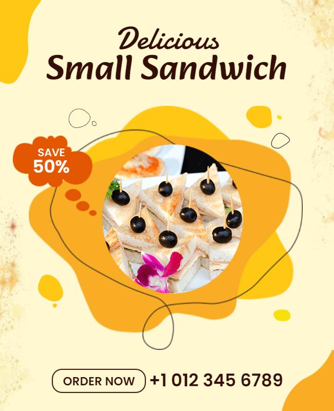 Delicious Sandwich Promotional Flyer Template