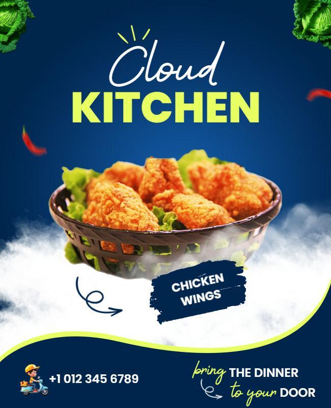 Delivery Promotion for Cloud Kitchen Flyer Template