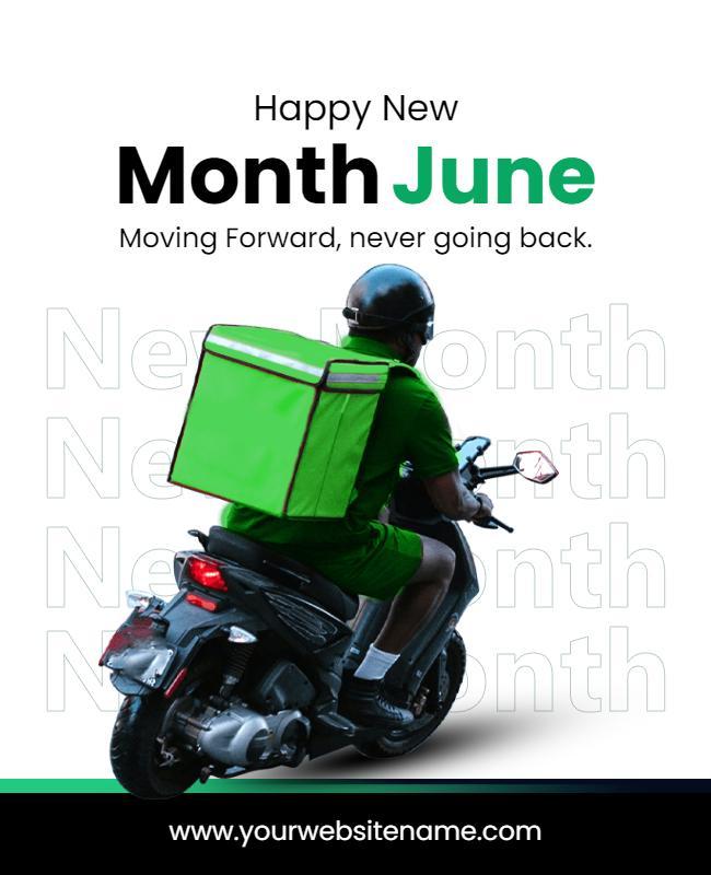 Delivery Service Promotion June Month Flyer Template