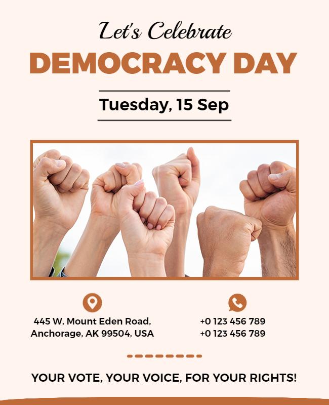 Democracy Day Celebration Event Flyer Template