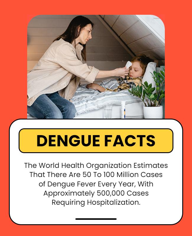 Dengue Awareness Educational Flyer Template