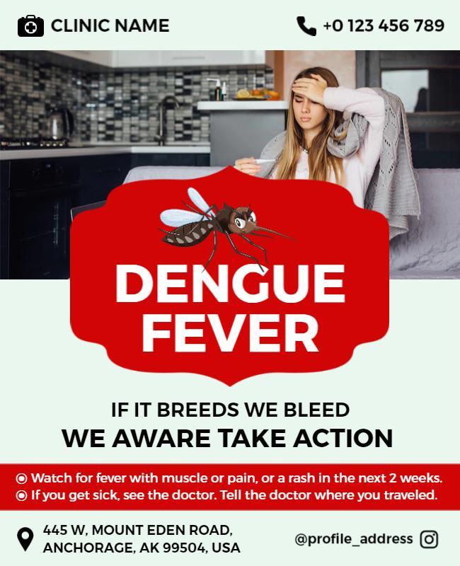 Dengue Fever Awareness Campaign Flyer Template