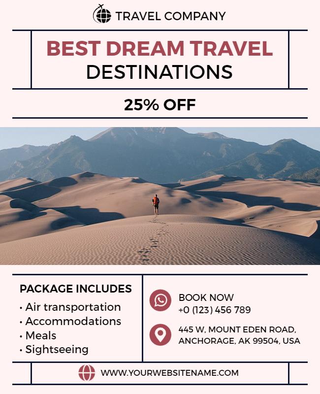 Desert Adventure Travel Promotion Flyer Template