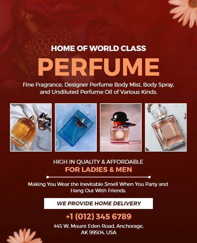 Designer Perfume Promotion Flyer Template