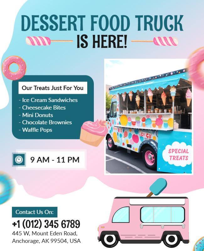 Dessert Food Truck Event Flyer Template