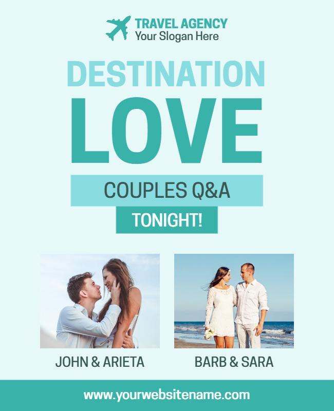 Destination Love Couples Event Flyer Template