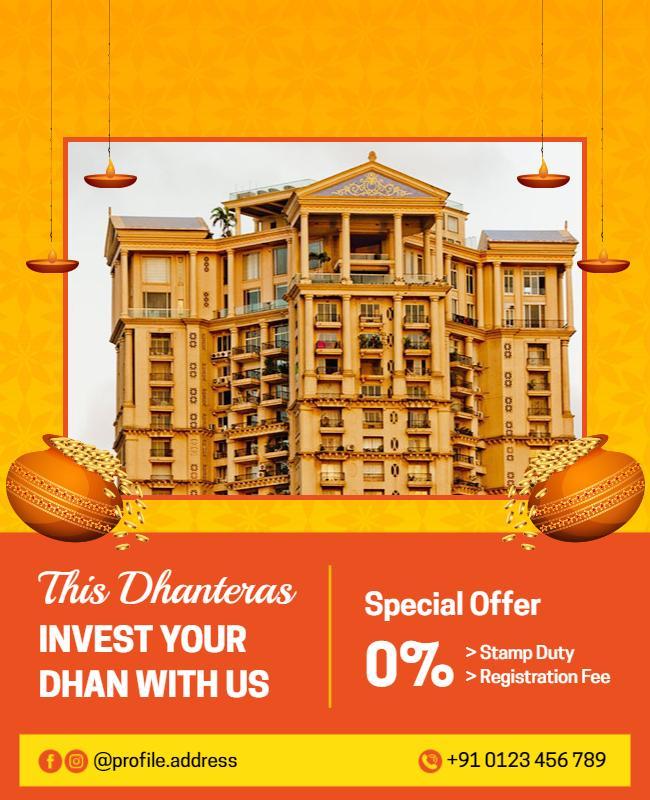 Dhanteras Real Estate Investment Flyer Template