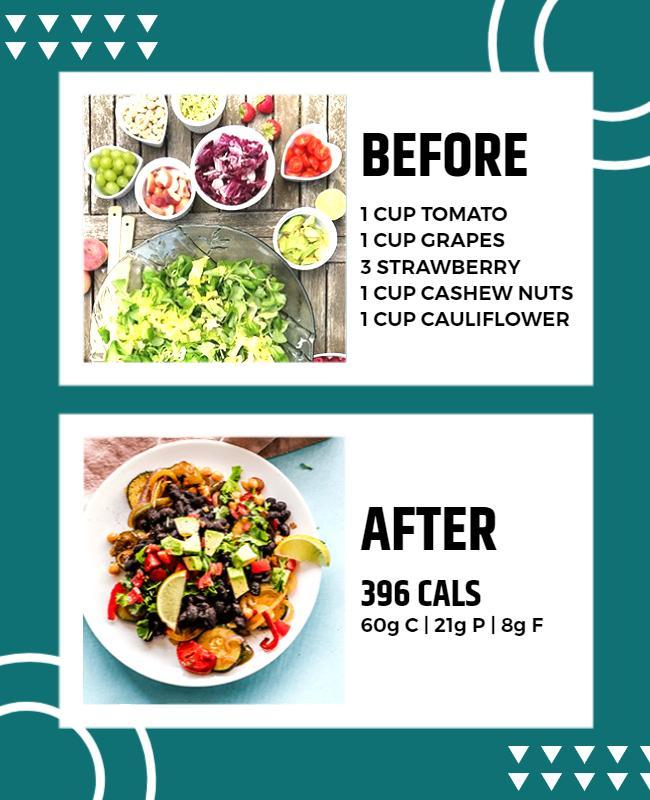 Diet Transformation Before and After Flyer Template