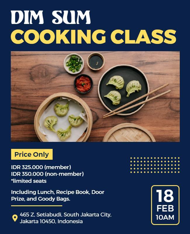 Dim Sum Cooking Class Event Flyer Template