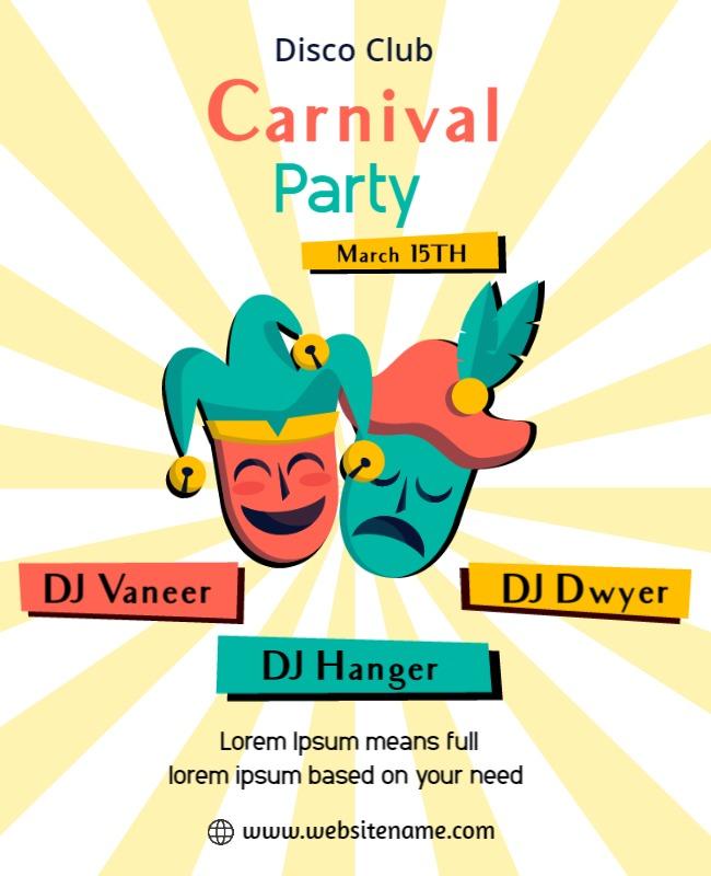 Disco Club Carnival Party Flyer Template