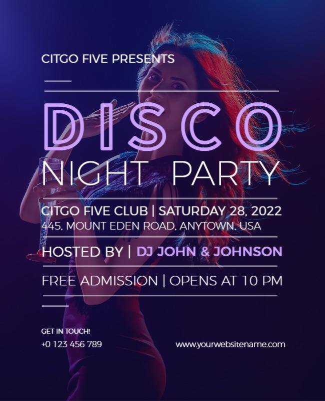 Disco Night Club Party Flyer Template