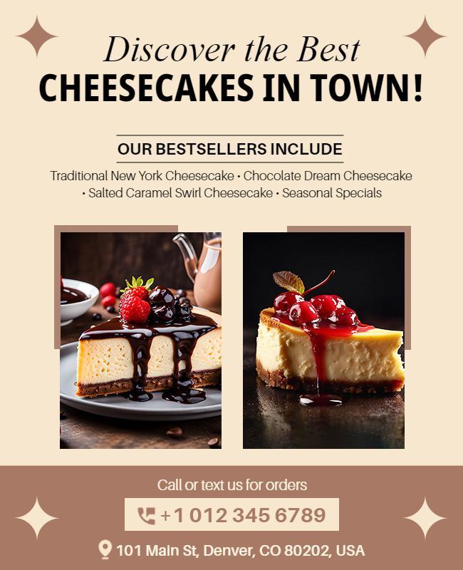 Discover the Best Cheesecake in Town Flyer Template