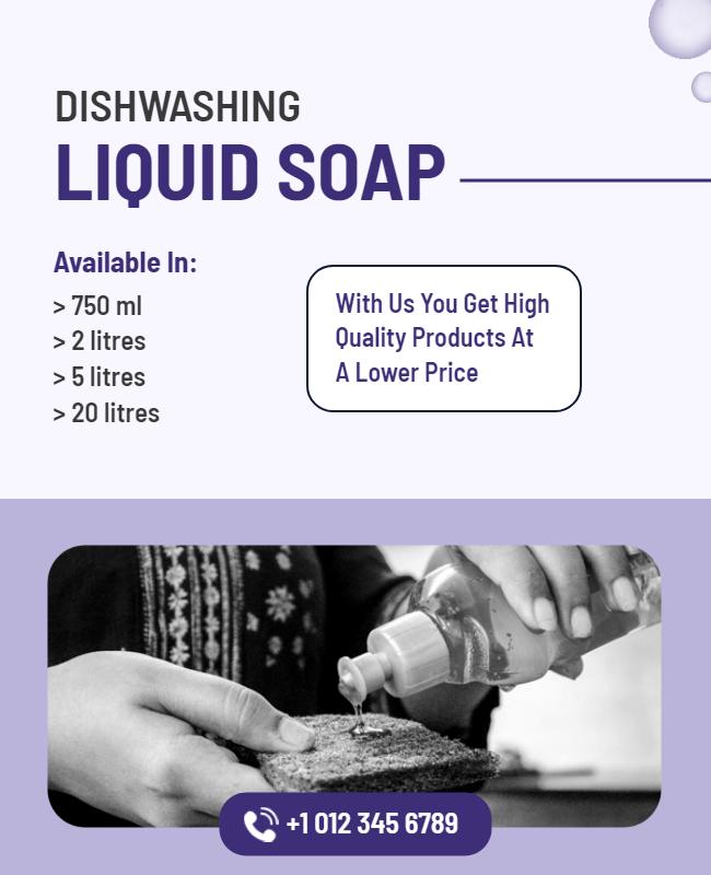 Dishwashing Liquid Soap Promotion Flyer Template