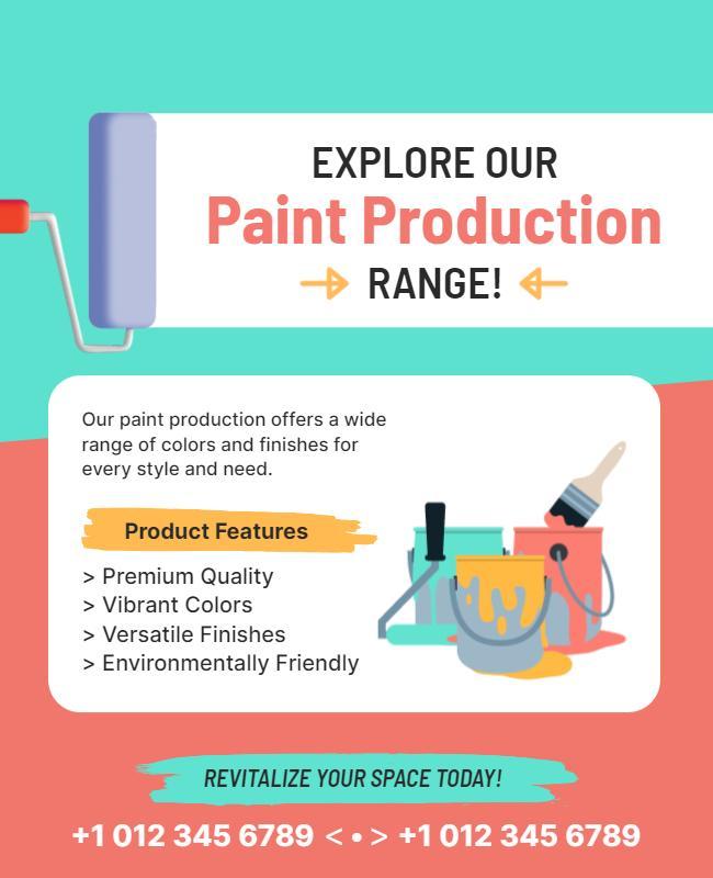 Diverse Paint Production Promotional Flyer Template