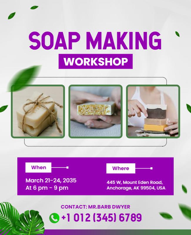 Diy Soap Making Workshop Event Flyer Template