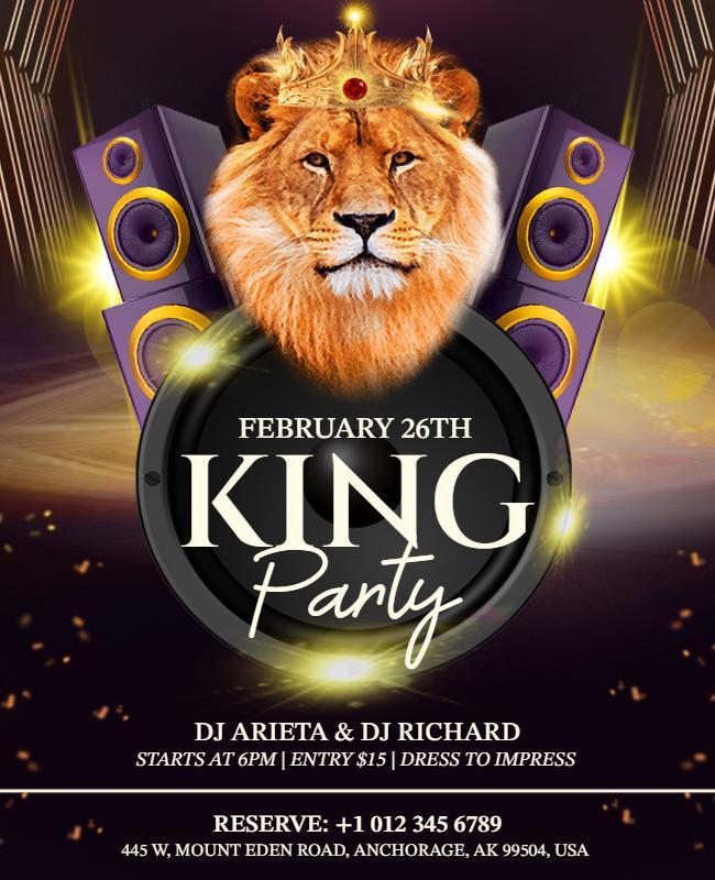 Dj Night Club King Party Flyer Template