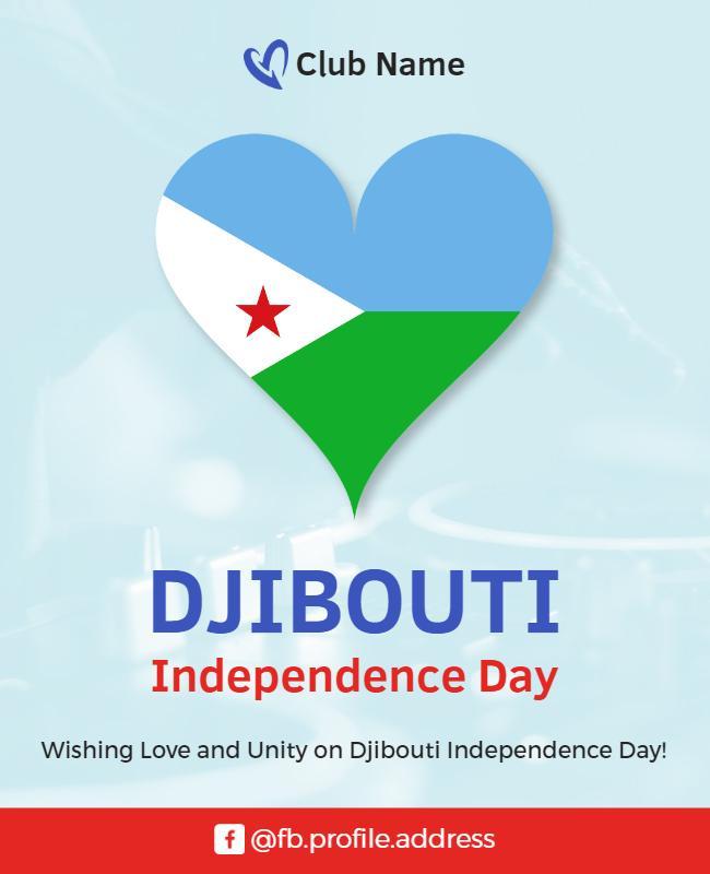 Djibouti Independence Day Celebration Flyer Template