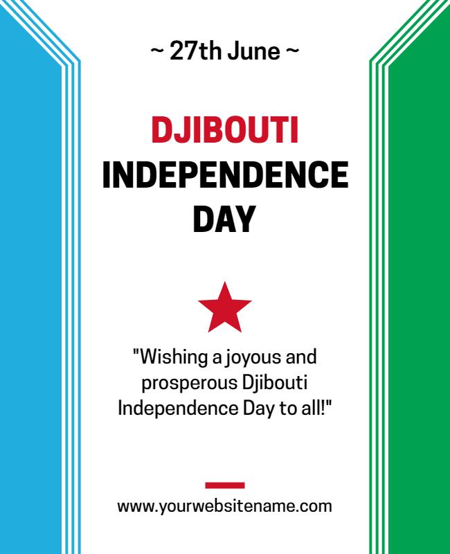 Djibouti Independence Day Celebration Flyer Template