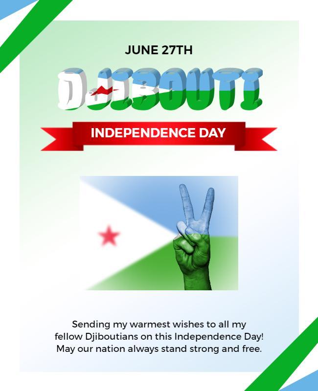 Djibouti Independence Day Celebration Flyer Template