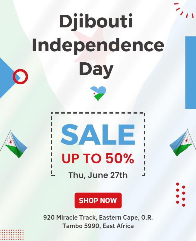 Djibouti Independence Day Sale Event Flyer Template