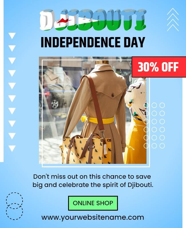 Djibouti Independence Day Sale Flyer Template