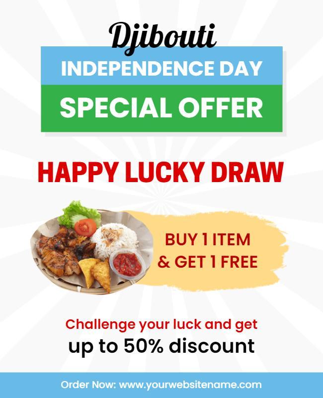 Djibouti Independence Day Special Offer Flyer Template