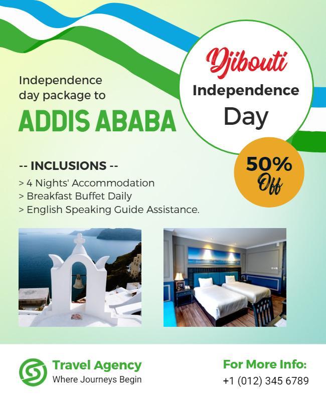 Djibouti Independence Day Travel Package Flyer Template