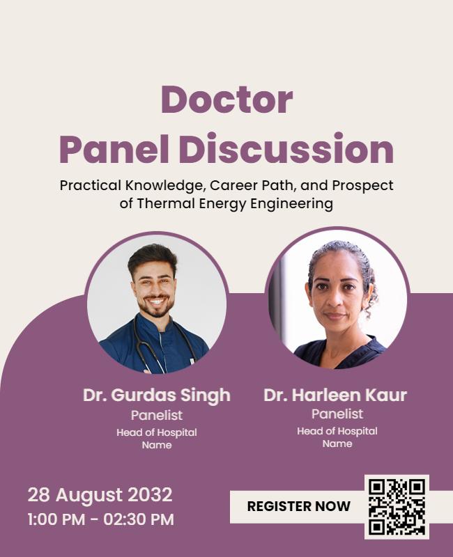 Doctor Panel Discussion Event Flyer Template