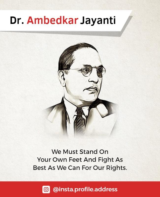 Dr Ambedkar Jayanti Celebration Flyer Template