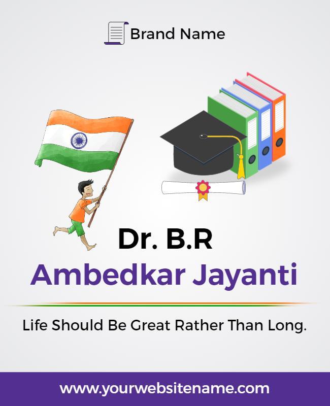 Dr Br Ambedkar Jayanti Celebration Flyer Template